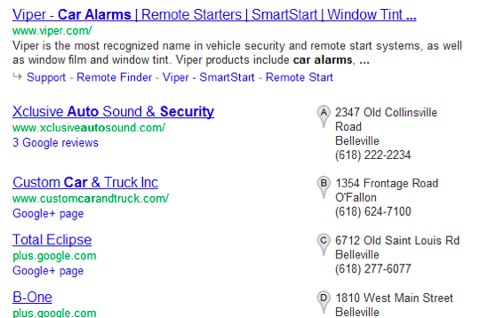 google car serps