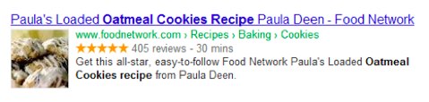 google serps oatmeal