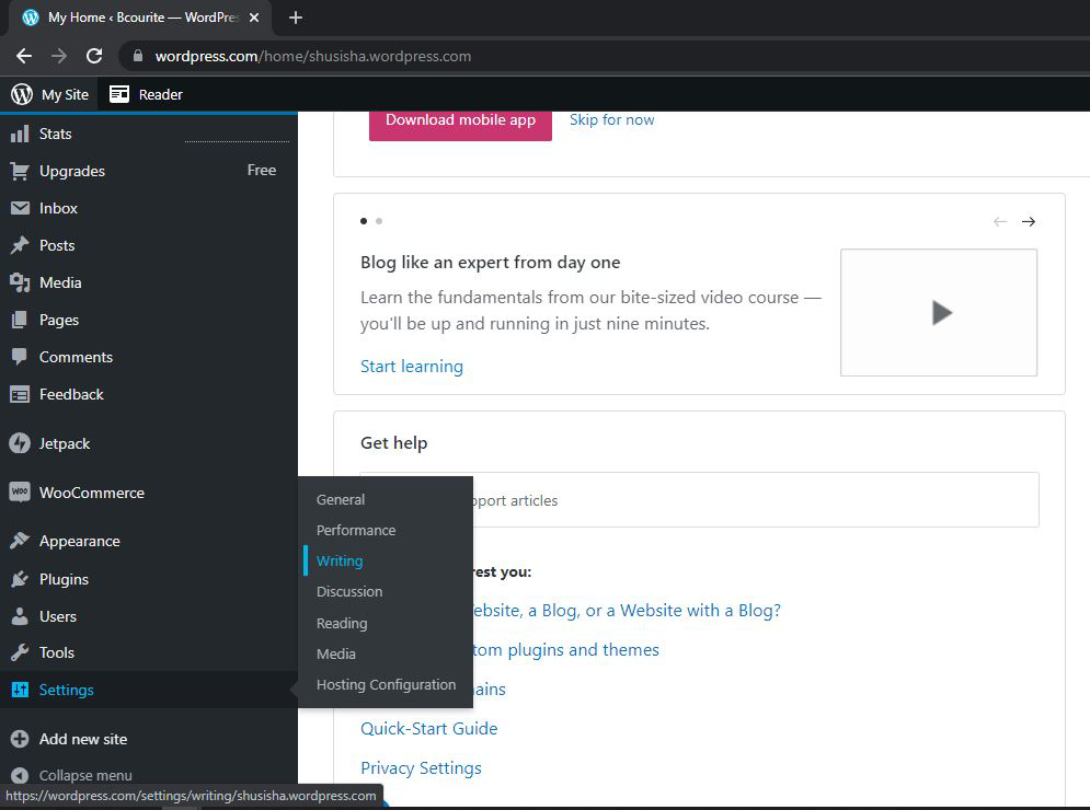 WordPress Writing Setting