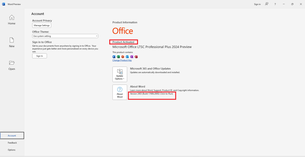 Microsoft Office 2024 Version 2403 Build 17415.20006 Preview LTSC AIO (x64)