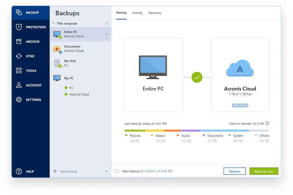 Acronis Cyber Protect Home Office1