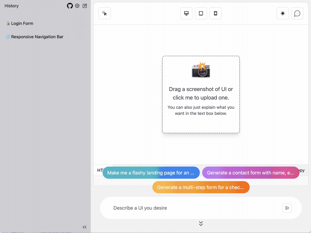 OpenUI let’s you describe UI using your imagination, then see it rendered live