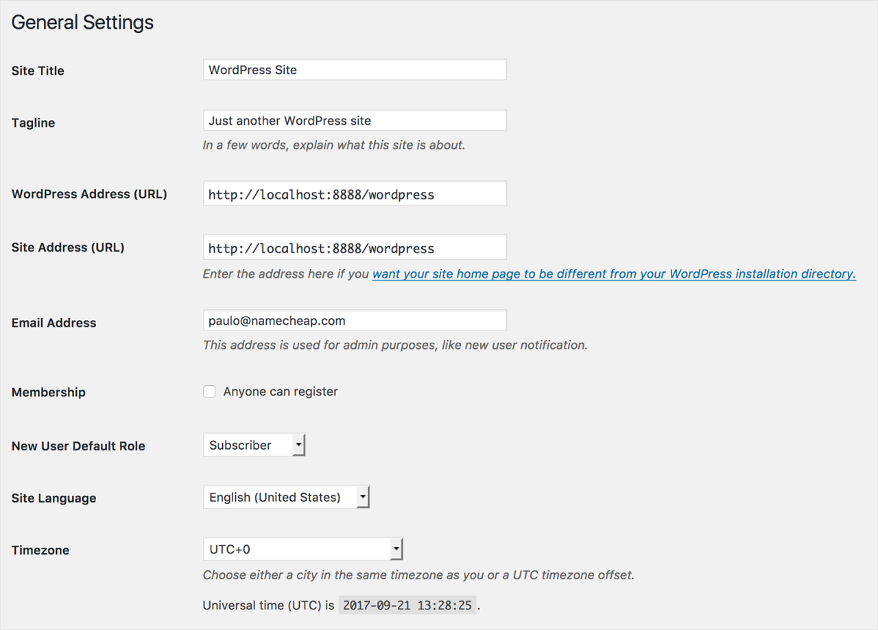 WordPress Tutorial-WordPress settings